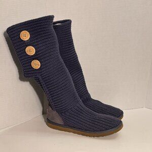UGG Australia Cardy Women's Size 8 Knit Tall Boots Purple